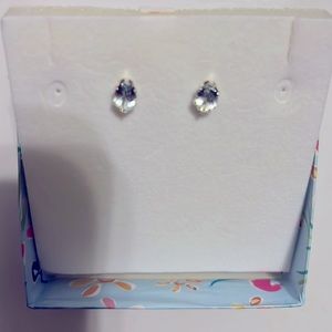 Natural Oval Brilliant Aquamarine Sterling Silver Stud Earrings